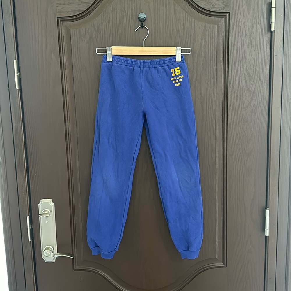 GUCCI Boys Electric Blue Jogger Pants 8Y Designer Kidswear Good Condition